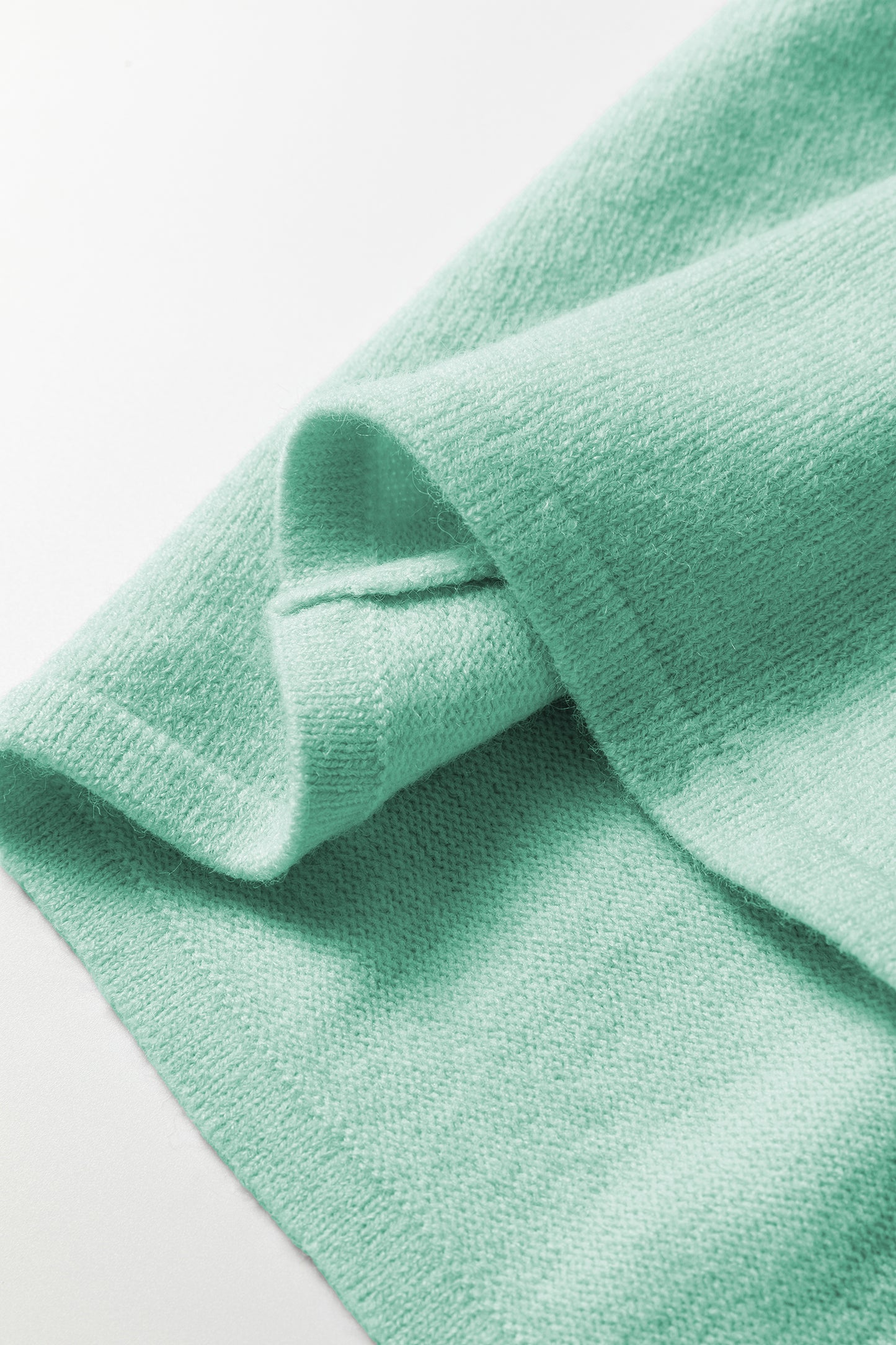 Peach Blossom 3/4 Sleeve Boxy Knit Button Down Sweater Cardigan