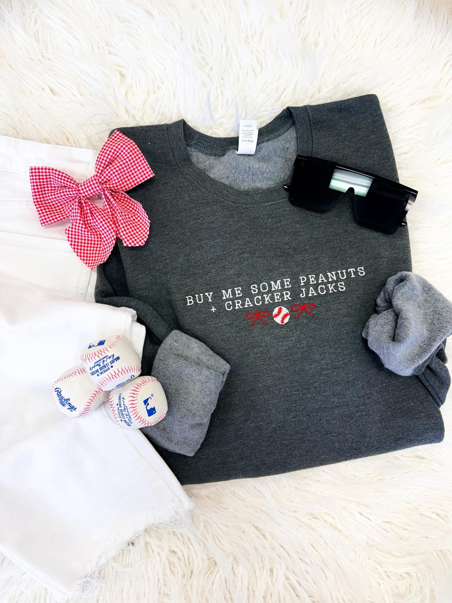 Buy me peanuts and crackerjacks - Embroidered Tee