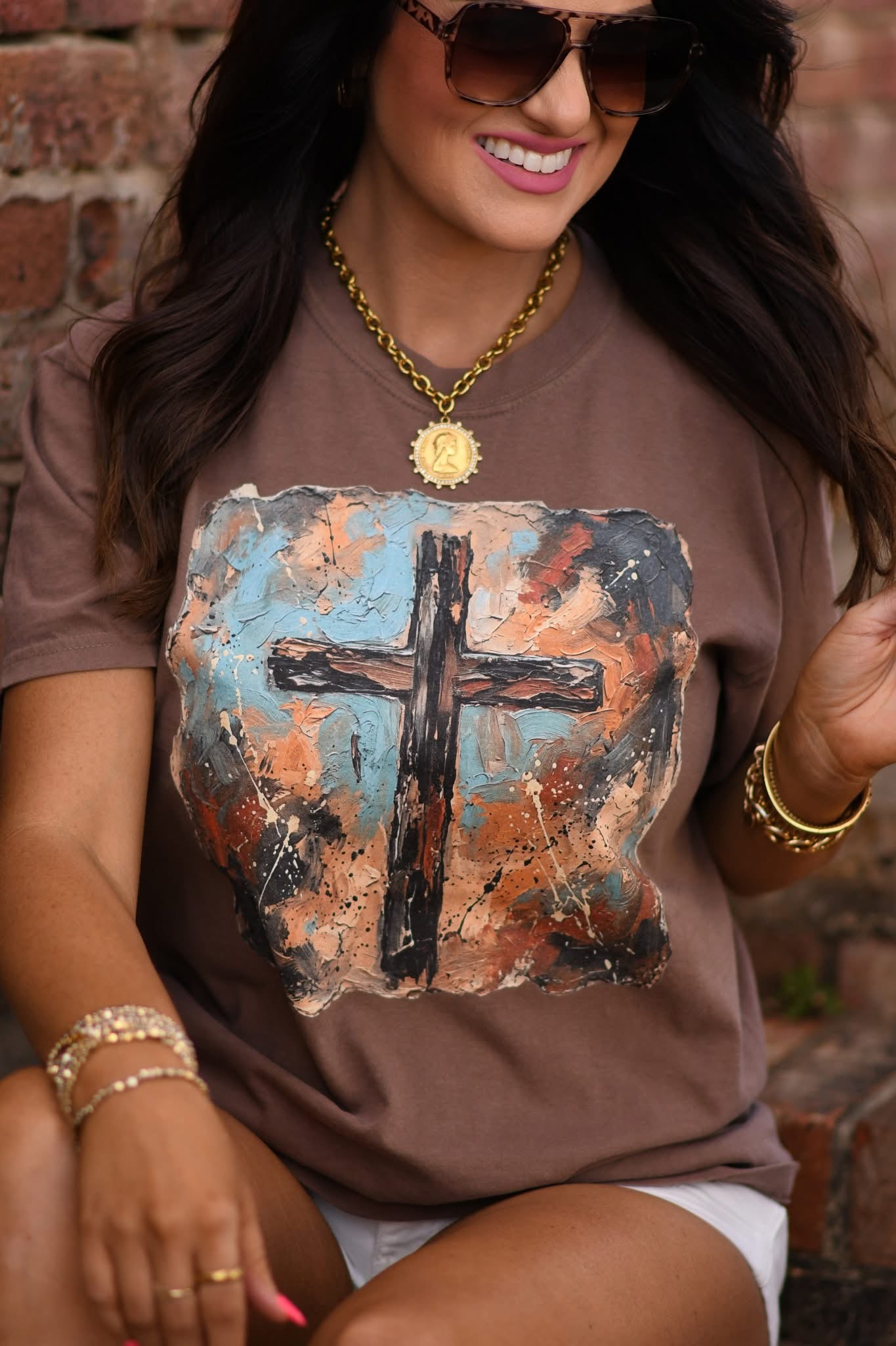 Smudge Cross Tee