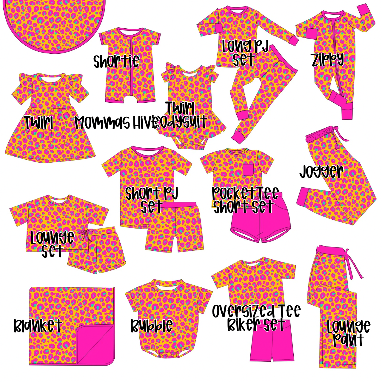 Neon Leopard - Bamboo Adults