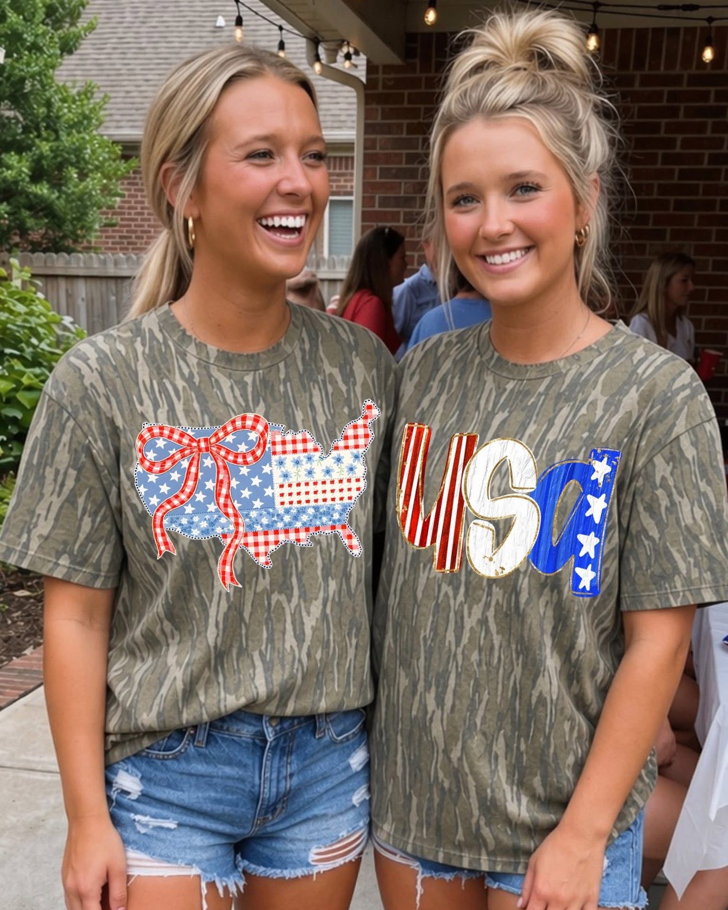 Bottomland Camo USA Tees