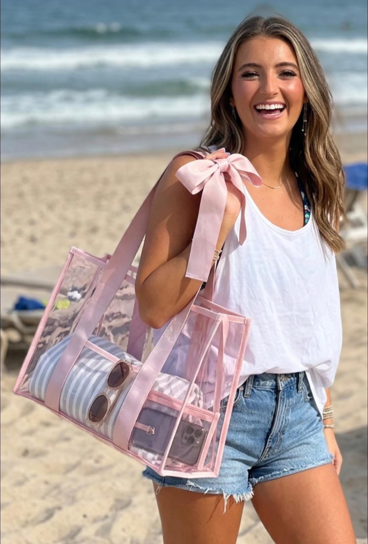PINK BOW PVC BAGS - Preorder