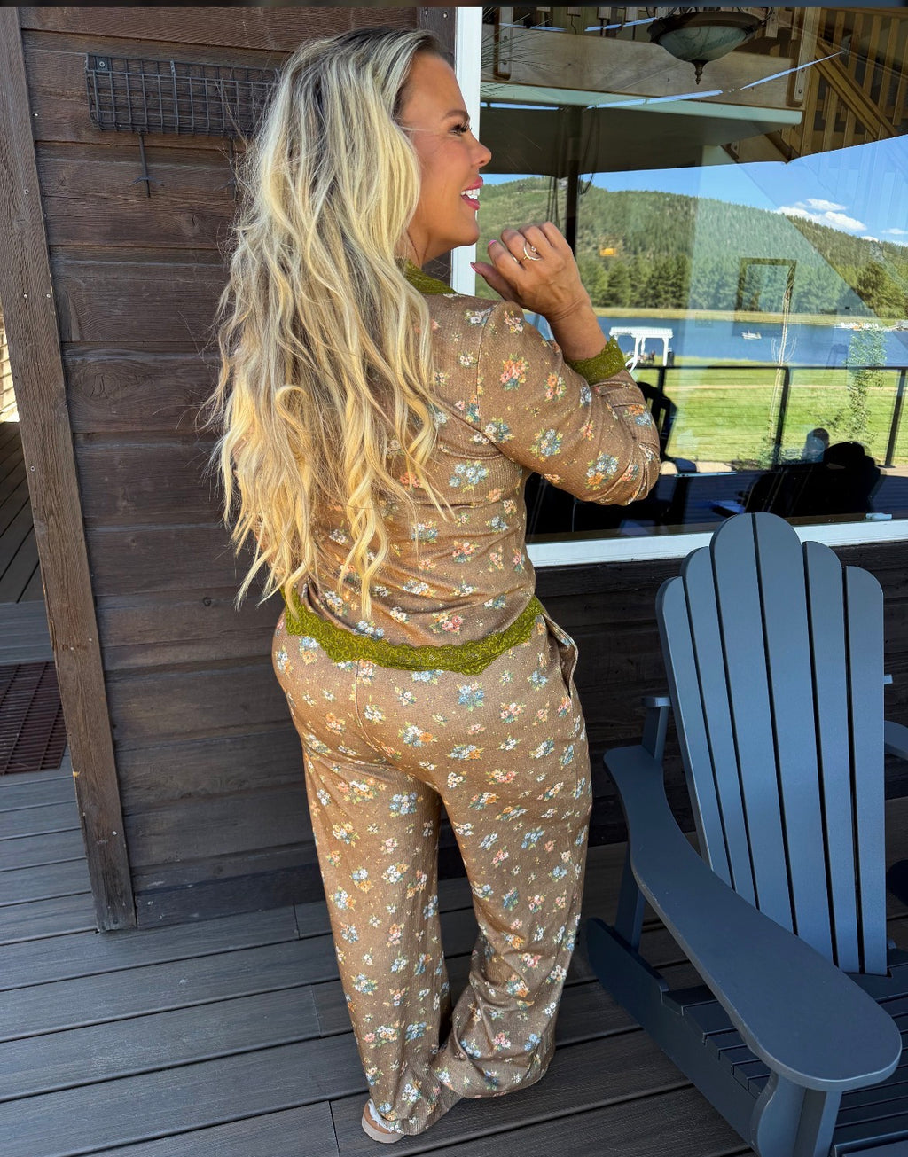 Preorder: Floral & Lace Waffle PJs