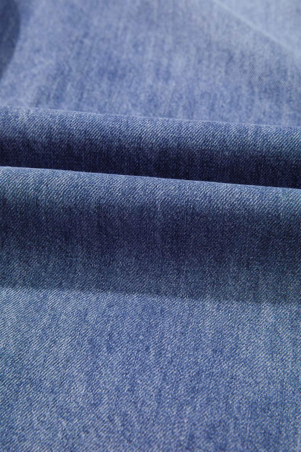 Dusk Blue High Rise Buttons Pleated Cropped Wide Leg Denim Pants