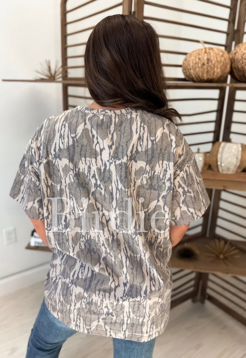 Oversized Bottomland Camo Tshirt