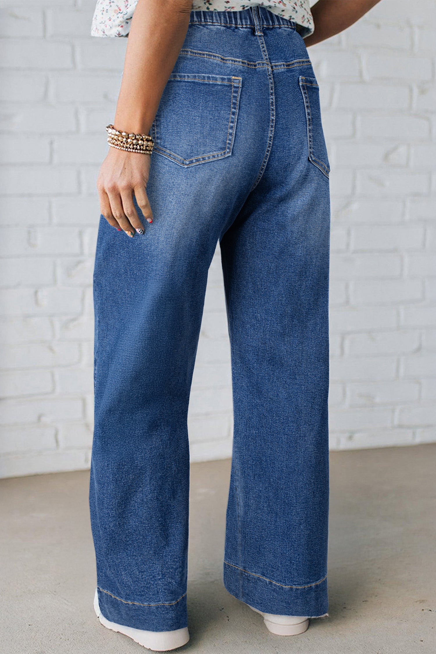 Black Acid Wash Contrast Lace-up Plus Size Jeans