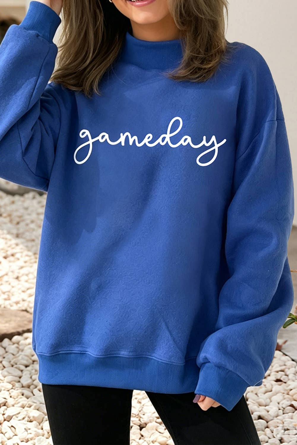 Reversible Gameday Football Graphic Oversized Sweatshirt - ETA end of July
