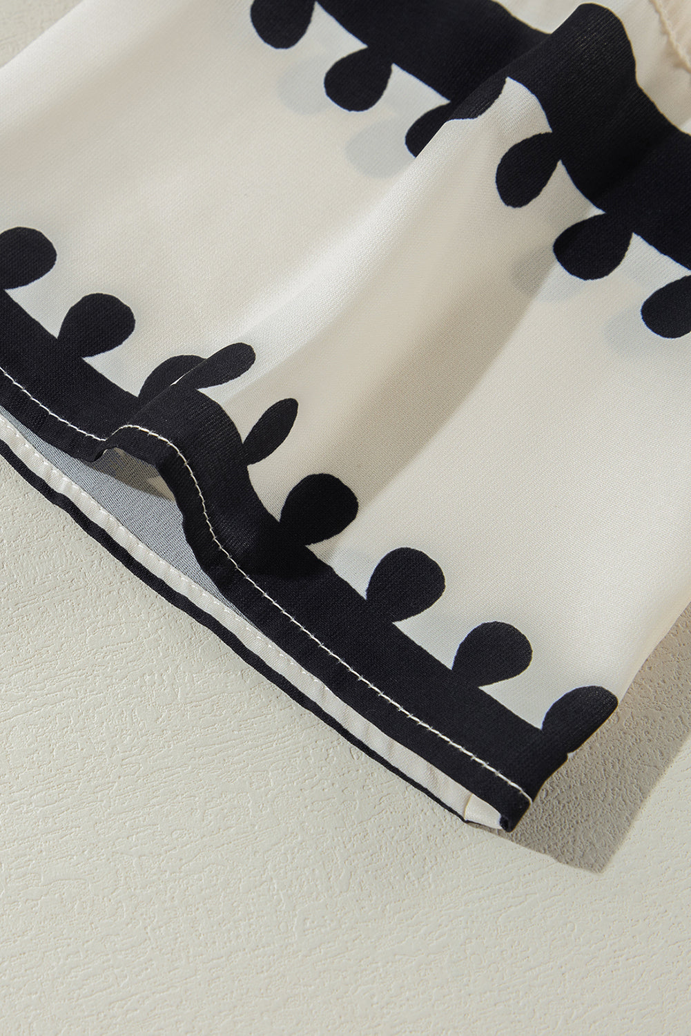 Black Western Geometric Print 3/4 Sleeve Loose Midi Dress