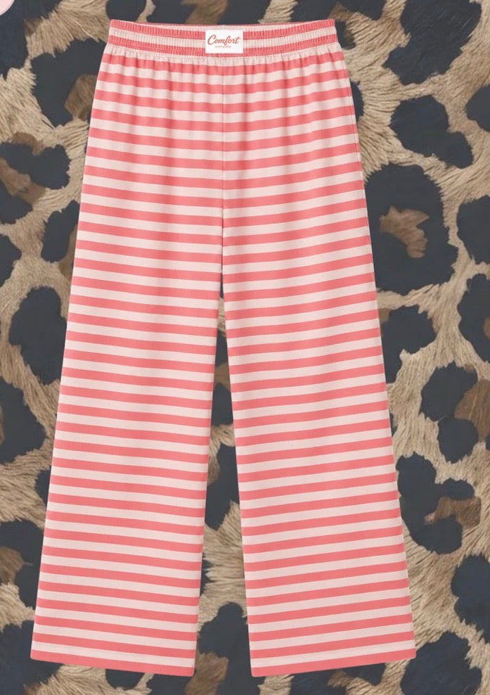 Pink Striped Lounge Pants (Mama and Mini Sizes) PreOrder