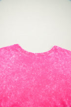 Rose Red Mineral Wash Cotton Short Set
