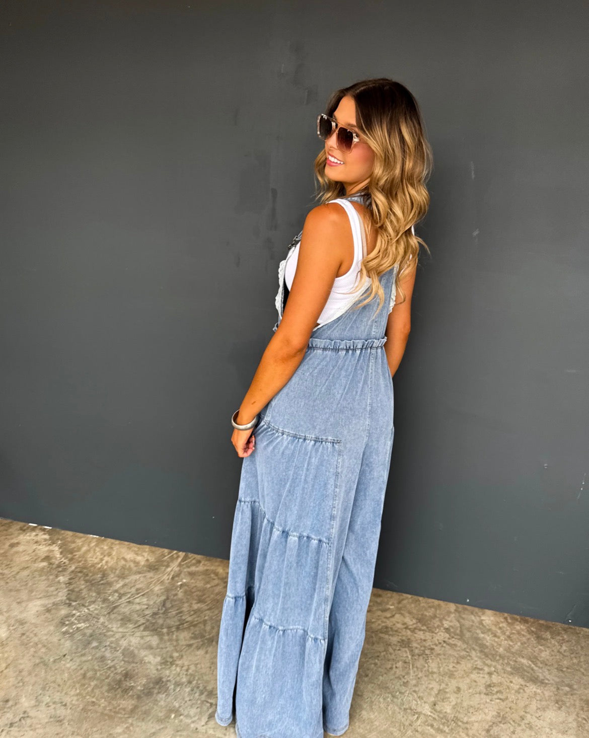 Boho and Lace Denim Overalls
