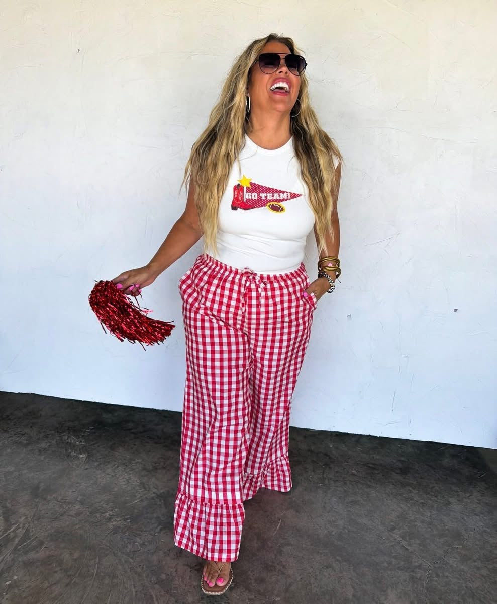 PreOrder: Dixie Gingham Ruffle Pants