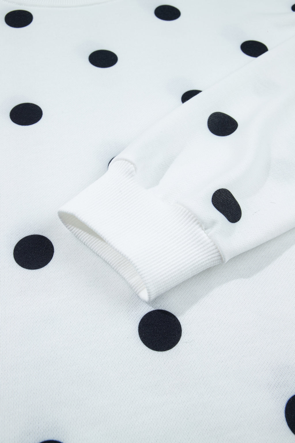 Red Polka Dot Raw Hem Relaxed Pullover Loose Skort Two Piece Set