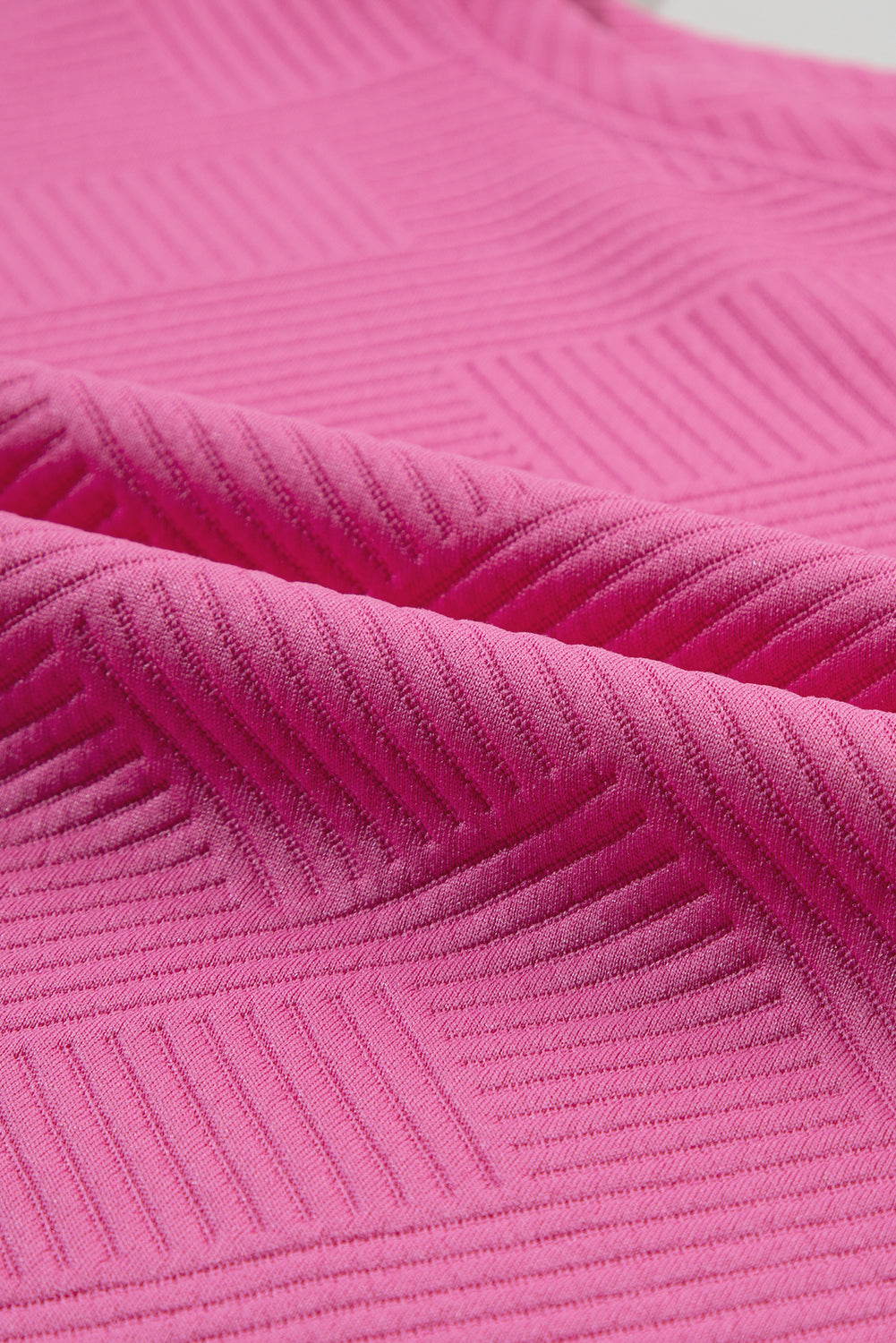 Solid Textured Drawstring Shorts Set