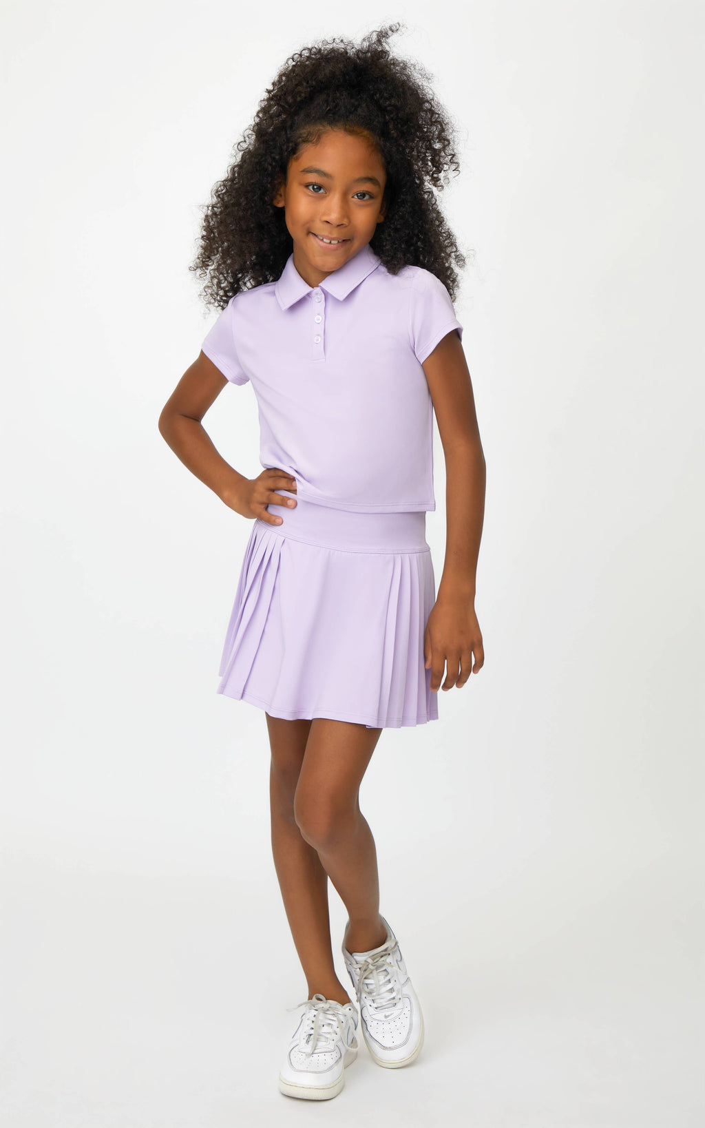 Girls Polo Top and Skort Tennis Outfit Set