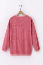 Ribbed Corduroy Oversized Sweatshirt