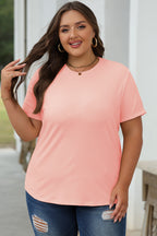 Casual Plain Crew Neck Tee