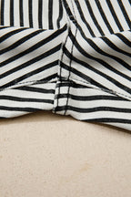 Black Stripe Patch Pocket High Waist Shift Denim Jeans