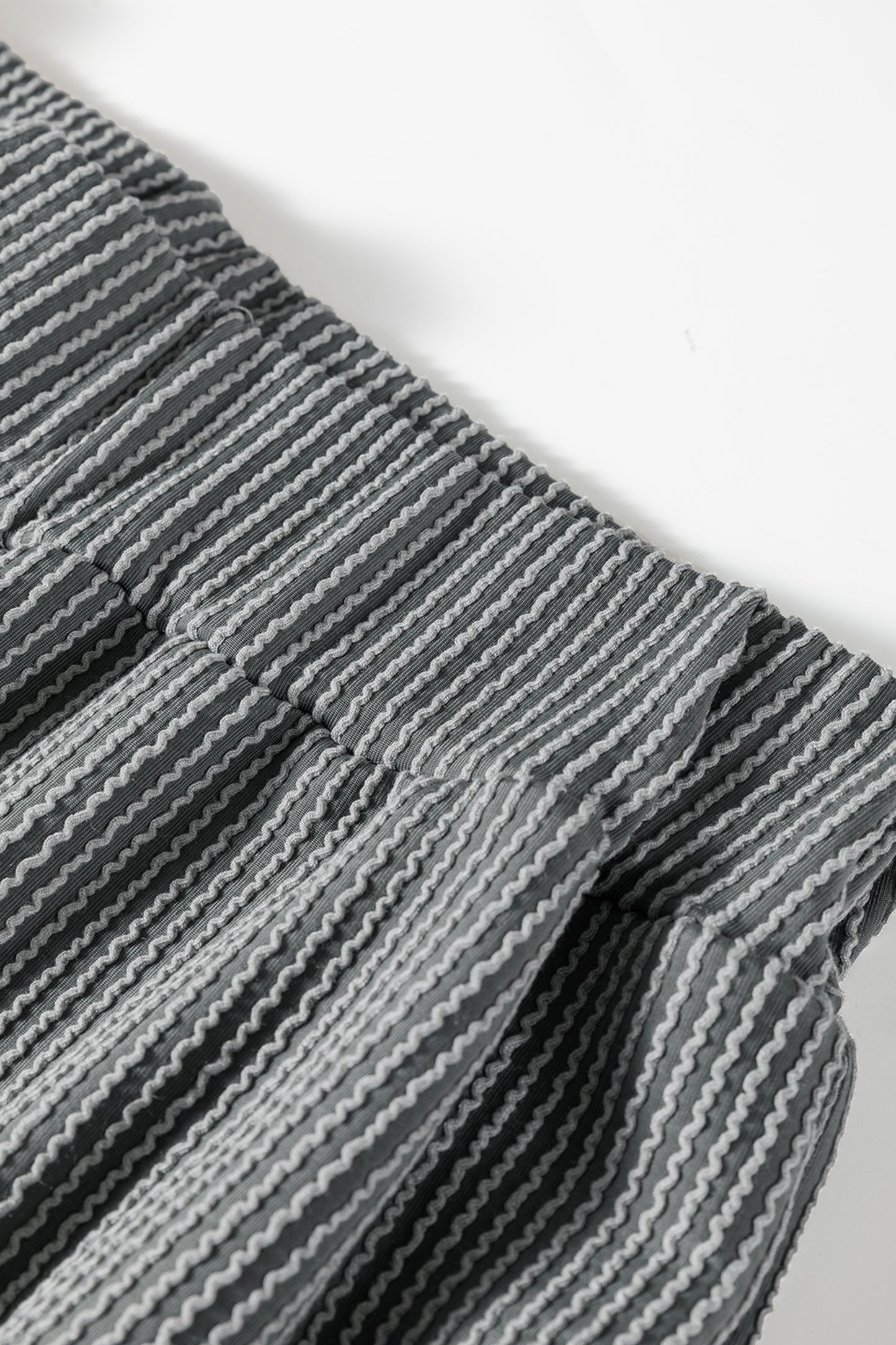 Burgundy Twisted Ribbed High Neck Loose Tee Elastic High Waist Loose Pant Set