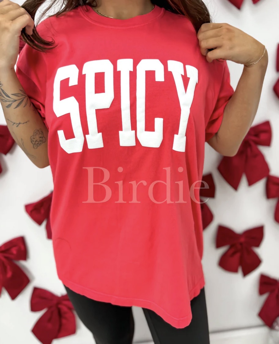 Spicy 🌶️ Graphic Vinyl Tee on Paprika