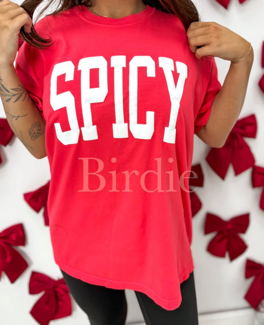 Spicy 🌶️ Graphic Vinyl Tee on Paprika