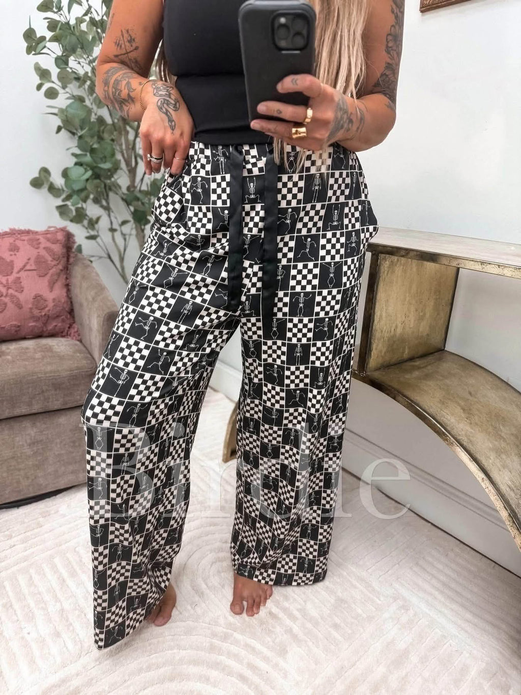 Stretchy Lounge Pants 2.0 in Boo Board Checkered -ETA EARLY SEPTEMBER