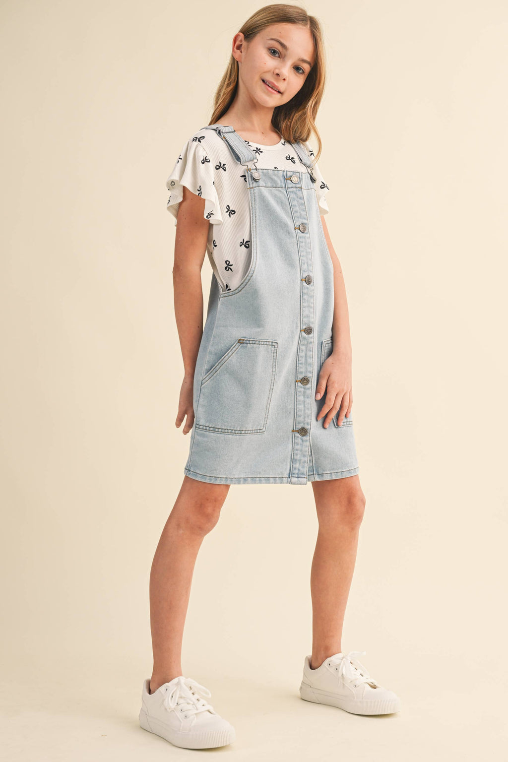 TWEEN KIDS GIRLS DENIM OVERALL DRESS