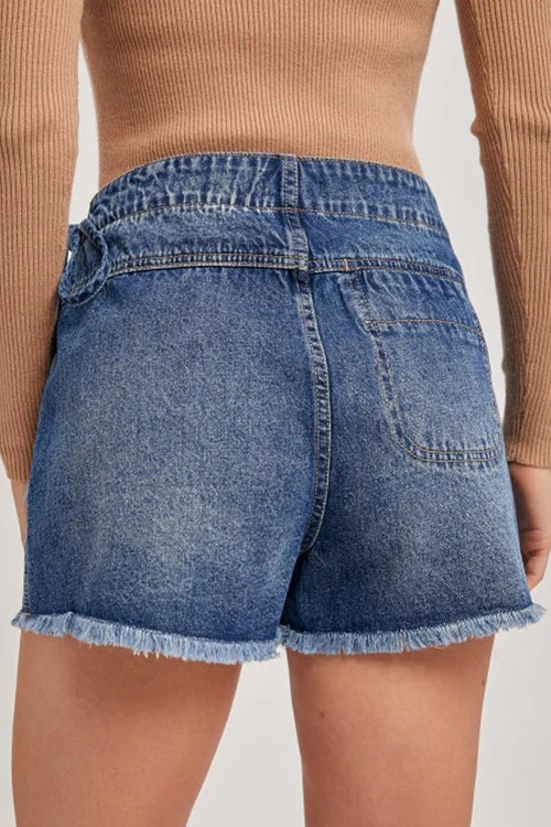 Ashleigh Blue Wrapped Tied Waist Denim Skort