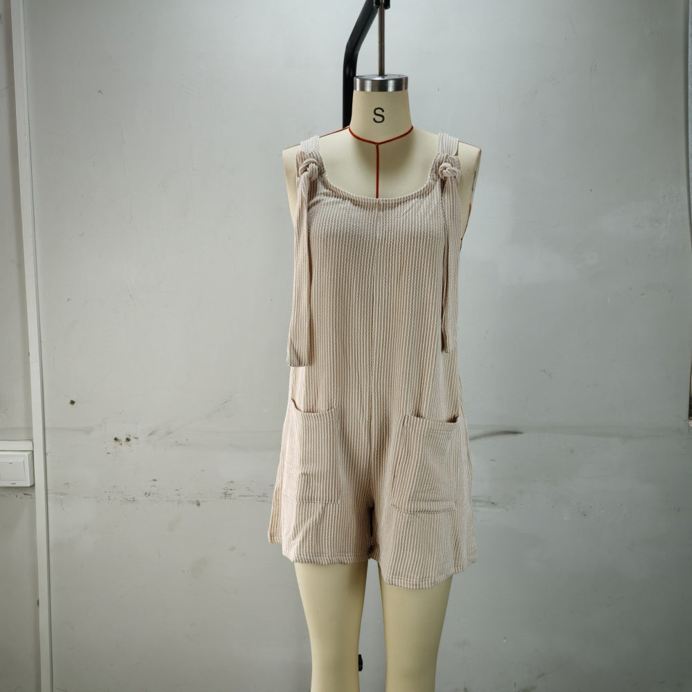 PREORDER: The Kaila Adjustable Tie Straps Romper RERUN 3.16.26