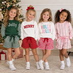 PREORDER: Girls Christmas Print Short Set