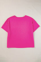 Patched Pocket Exposed Seam Oversize T-shirt
