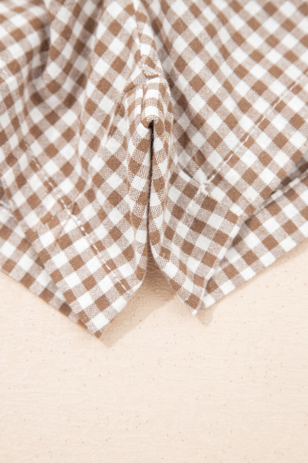 Contrast Trim Plaid Print Plus Size Shorts
