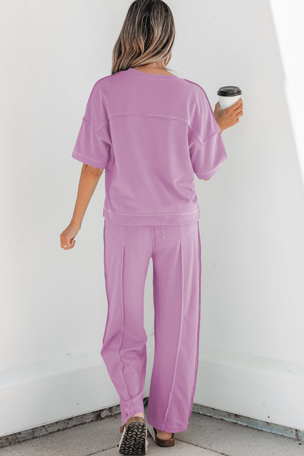 Drop Shoulder Boxy Tee and Barrel Pants Set
