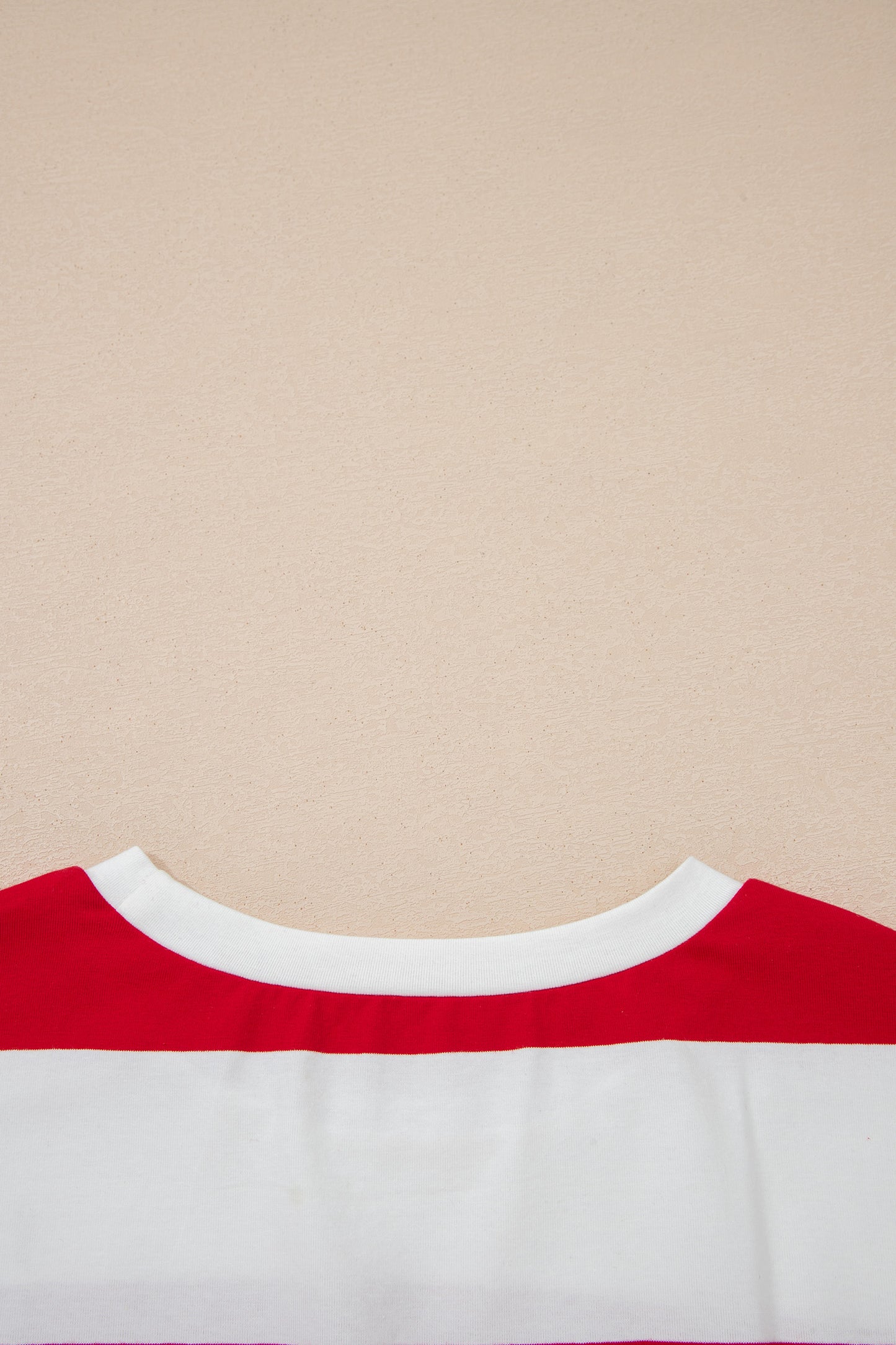 Racing Red Striped Color Block Oversize Tunic Tee