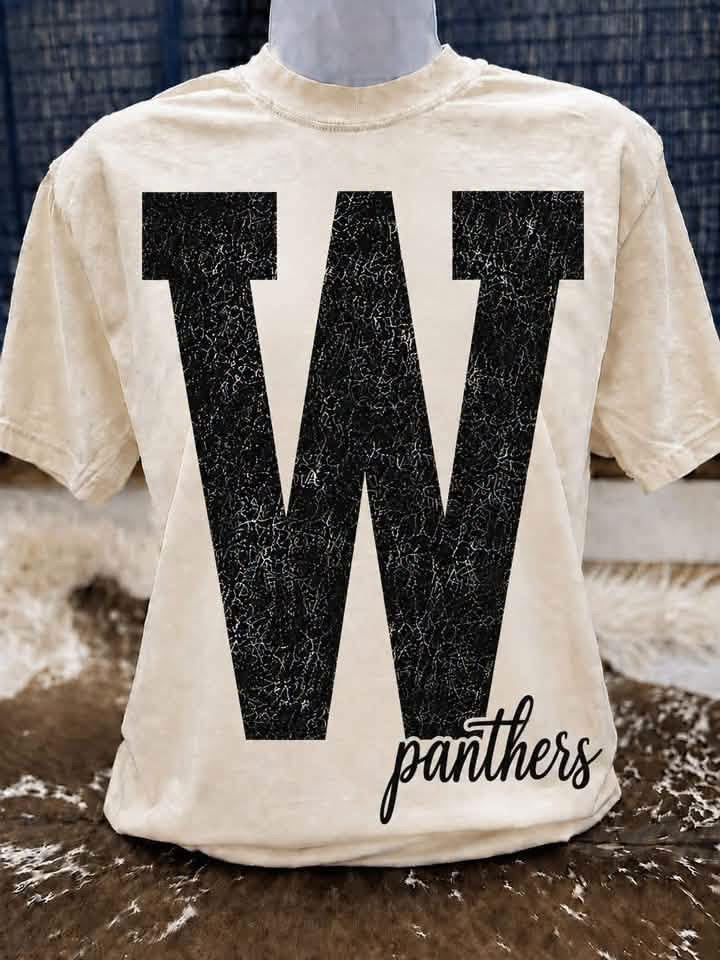 Custom Oversized Print Vintage Washed Spirit Tee  - Whitharral