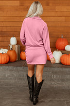 Sporty Pullover Mini Skort 2pcs Outfit