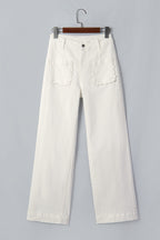 Scalloped Patch Pocket Shift Jeans