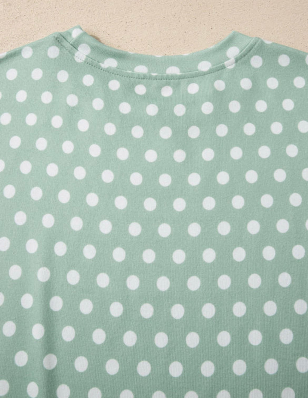 Green Polka Dot Print Short Set