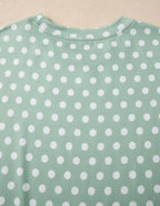 Green Polka Dot Print Short Set
