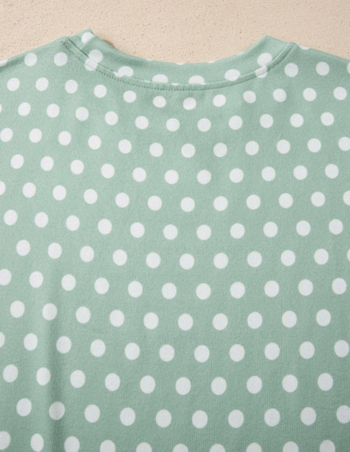 Green Polka Dot Print Short Set