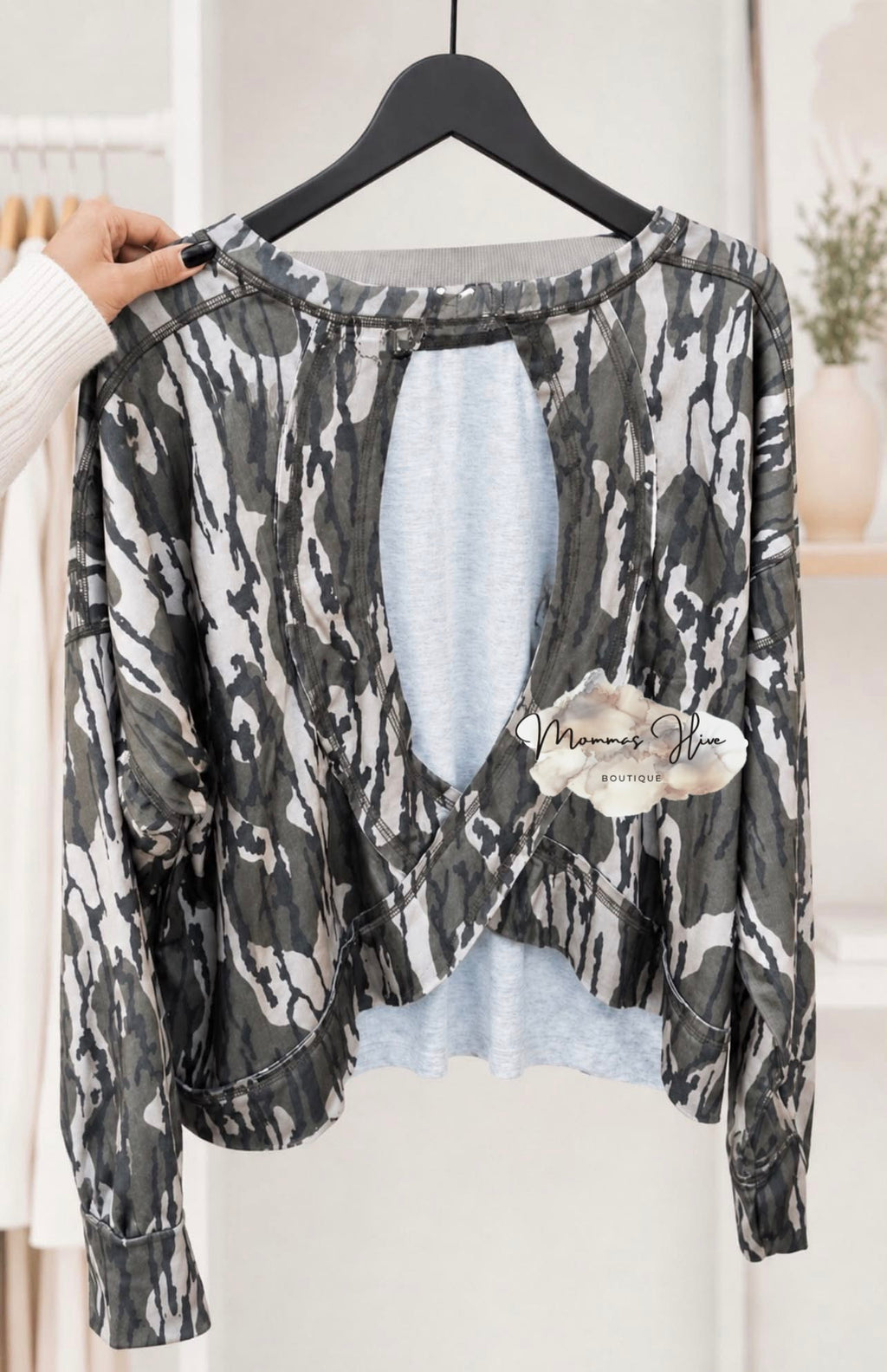 Open Back Long Sleeve Top PreOrder