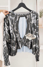 Open Back Long Sleeve Top PreOrder