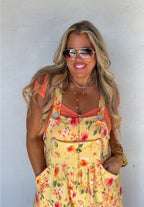 Spring Floral Karli Boho Overalls
