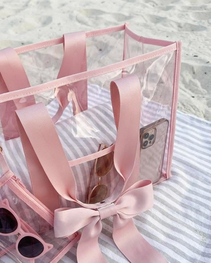 PINK BOW PVC BAGS - Preorder