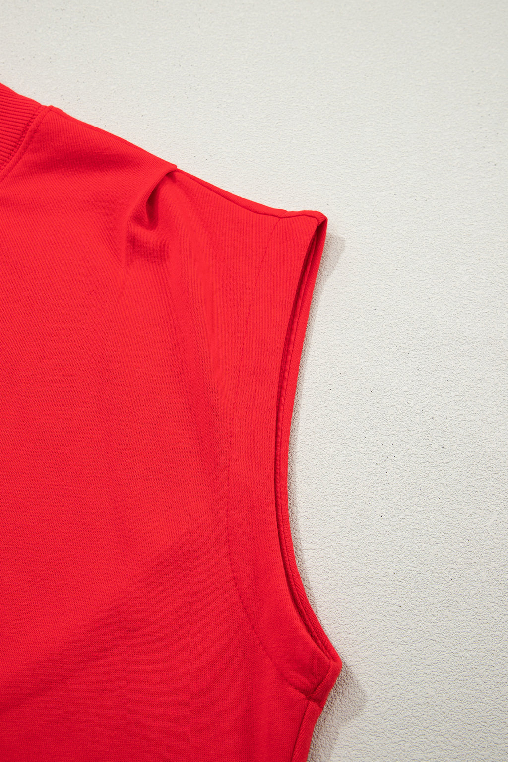 Black Solid Color High Neck Cap Sleeve Loose Top