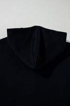 Half Zipper Kangaroo Pocket Short Sleeve Hoodie
