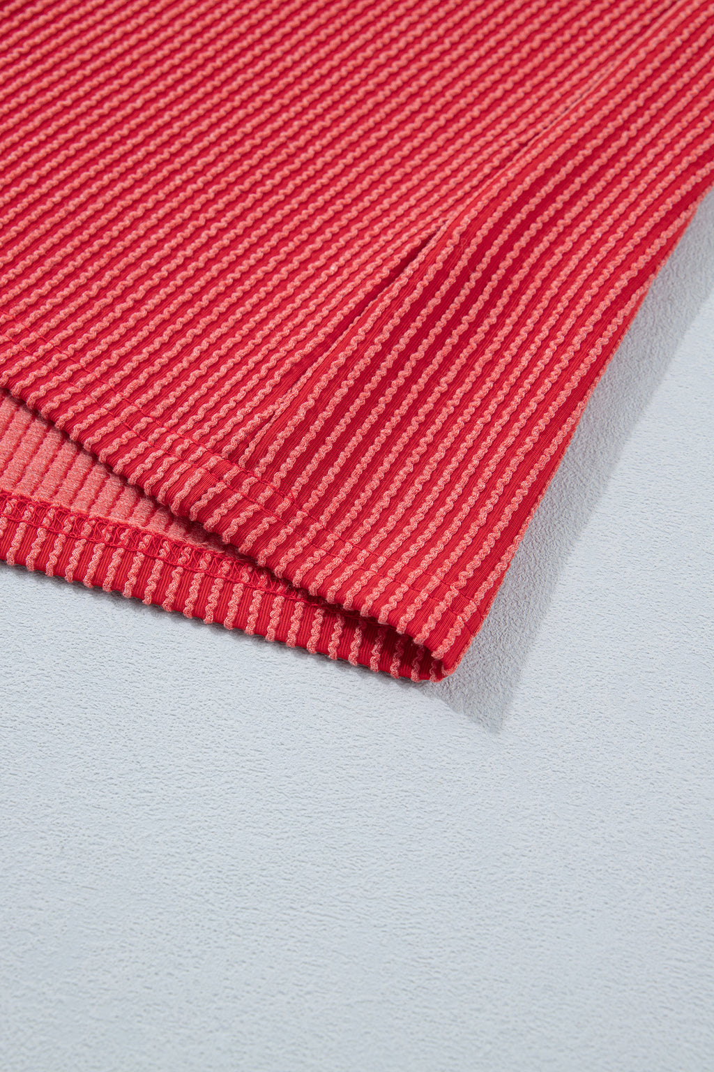 Fiery Red USA Graphic Half Sleeve Loose Ribbed Top
