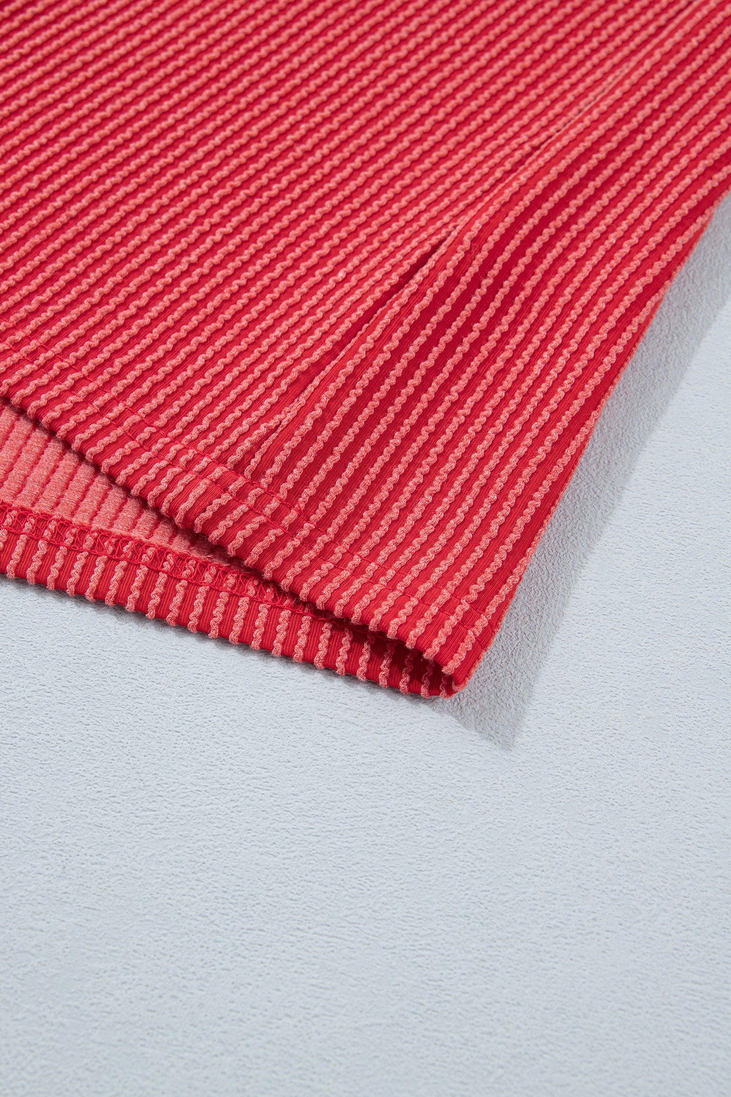 Fiery Red USA Graphic Half Sleeve Loose Ribbed Top
