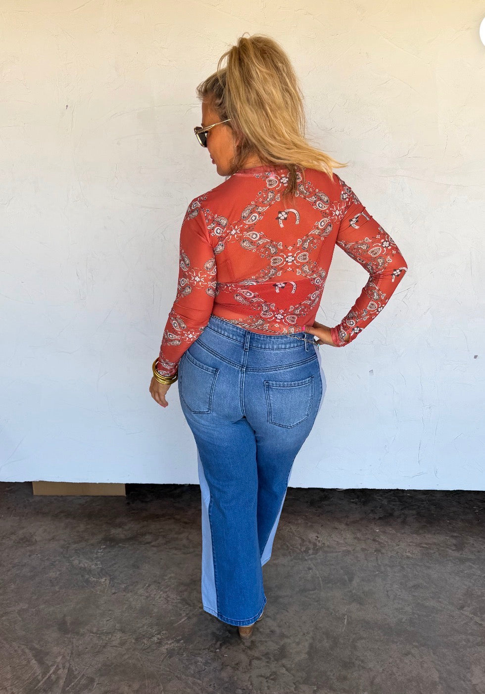 Preorder - Two Tone Denim Jeans
