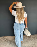 Floral Charm Wide Leg Jean